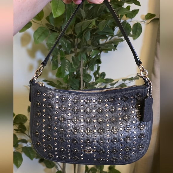 Coach Handbags - Coach Chelsea Crossbody in Floral Studded Rivets Navy